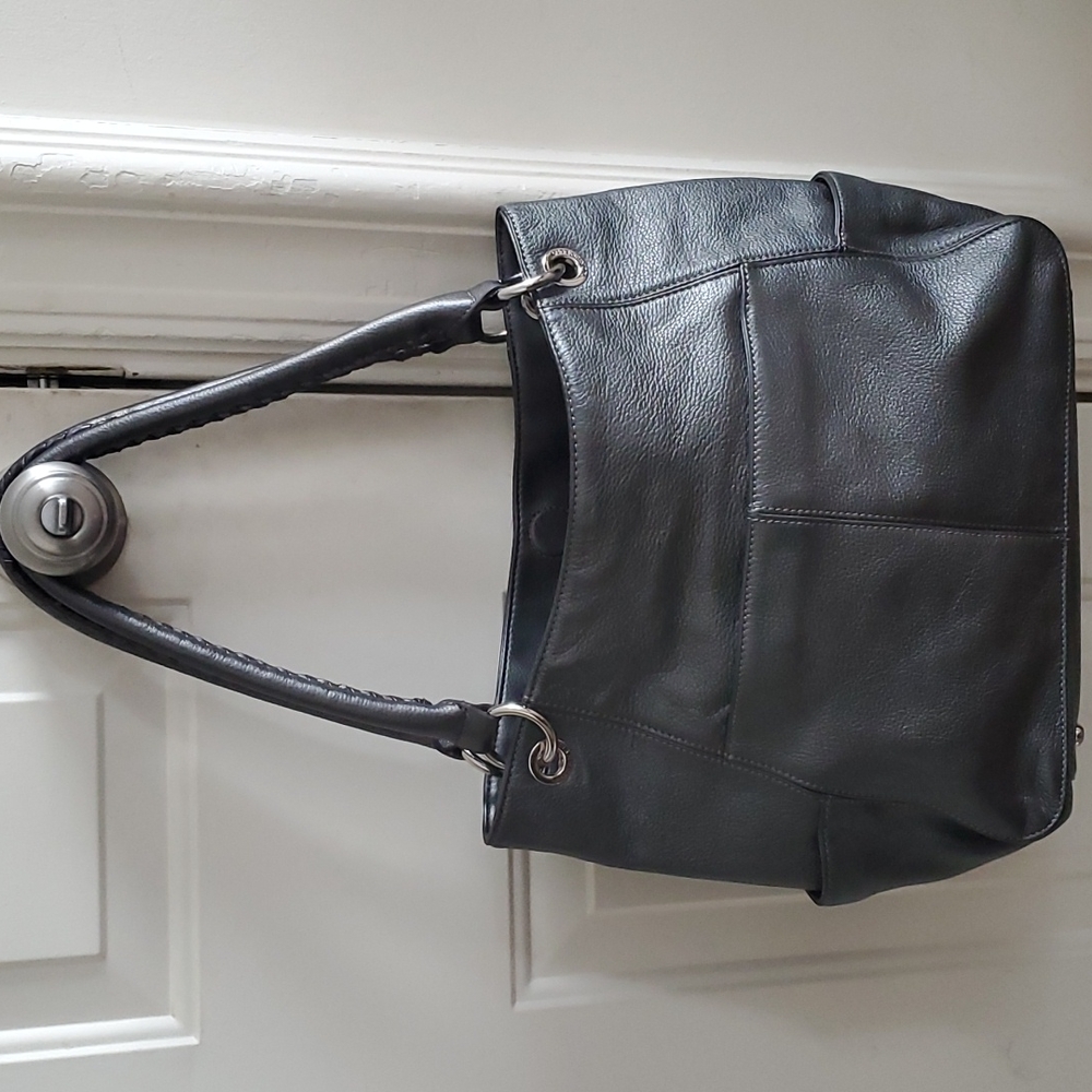 Tignanello Black Leather Shoulder Bag